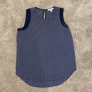 Blue chiffon tank top